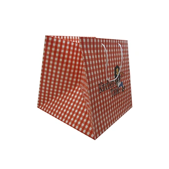 Large Square Cupcake Paper Bags with Handles